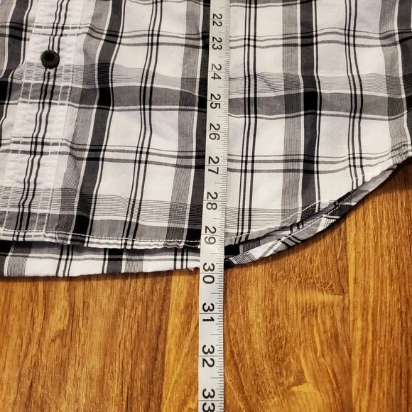 Harley-Davidson Shirt Men Large White Plaid Willie G Skull Button Up Motorcycle - Picture 7 of 7